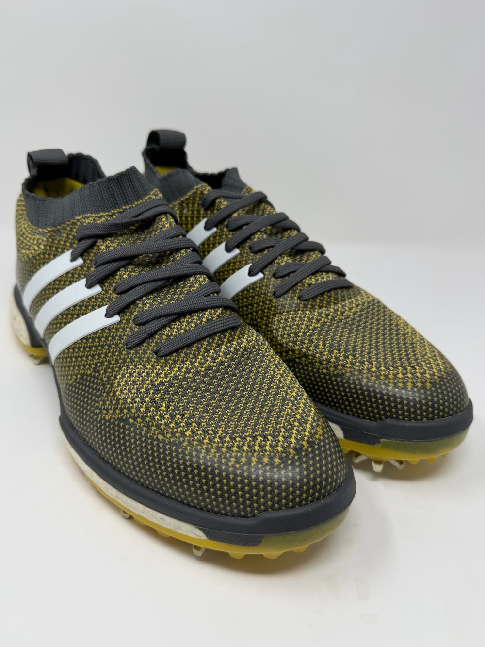 Adidas Boost Men’s Yellow/Grey Performance Golf Shoes Sz. 9